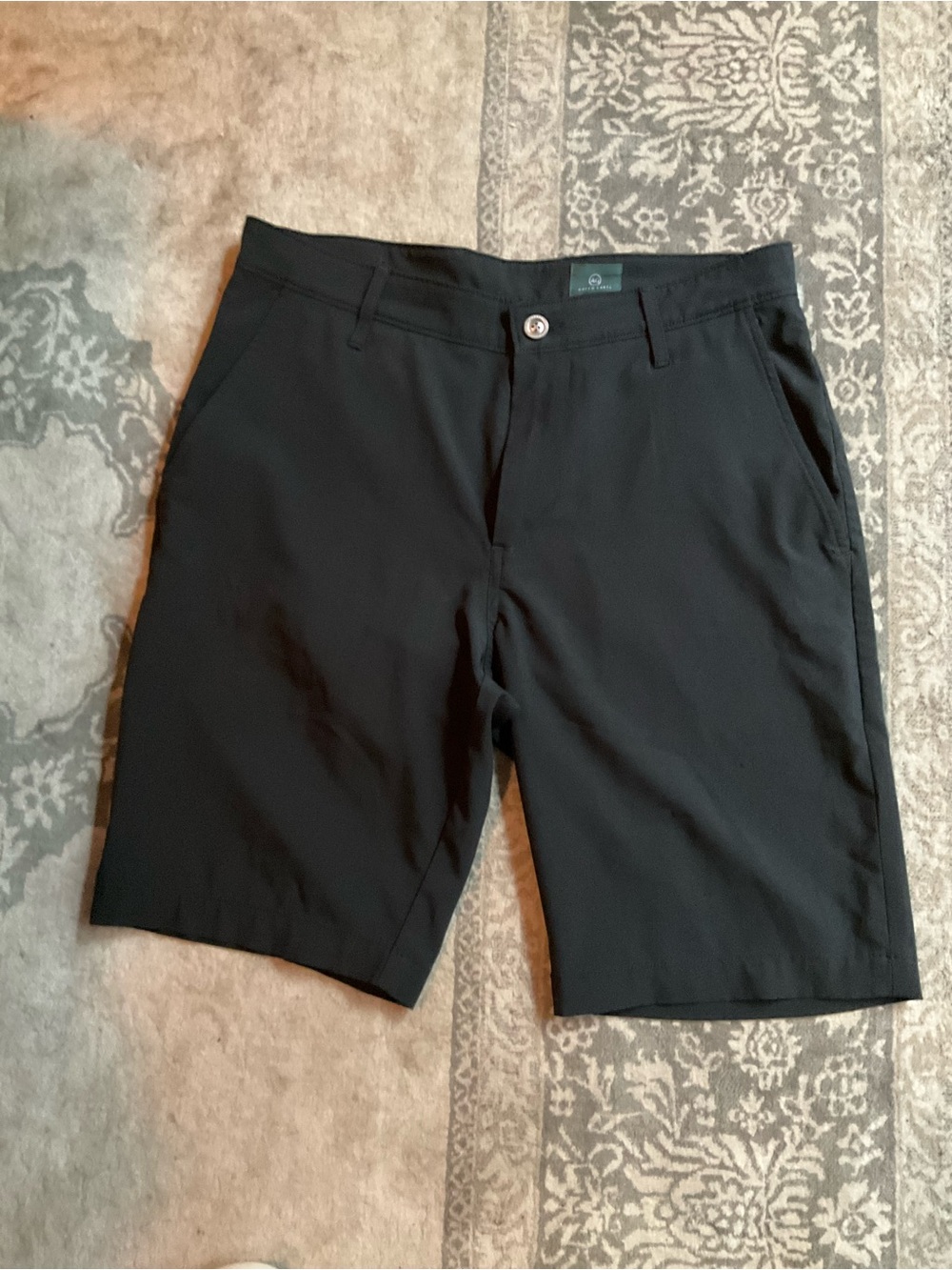 Ag Adriano Goldschmied Green Label Golf Black Hybrid Shorts 30